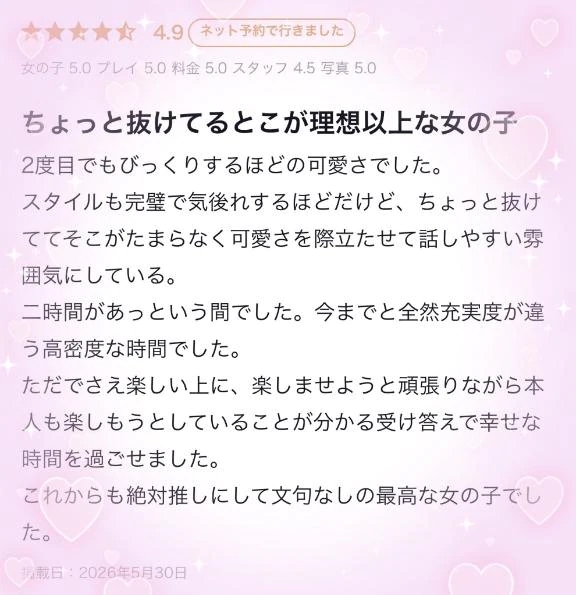 口コミありがとうございました💘